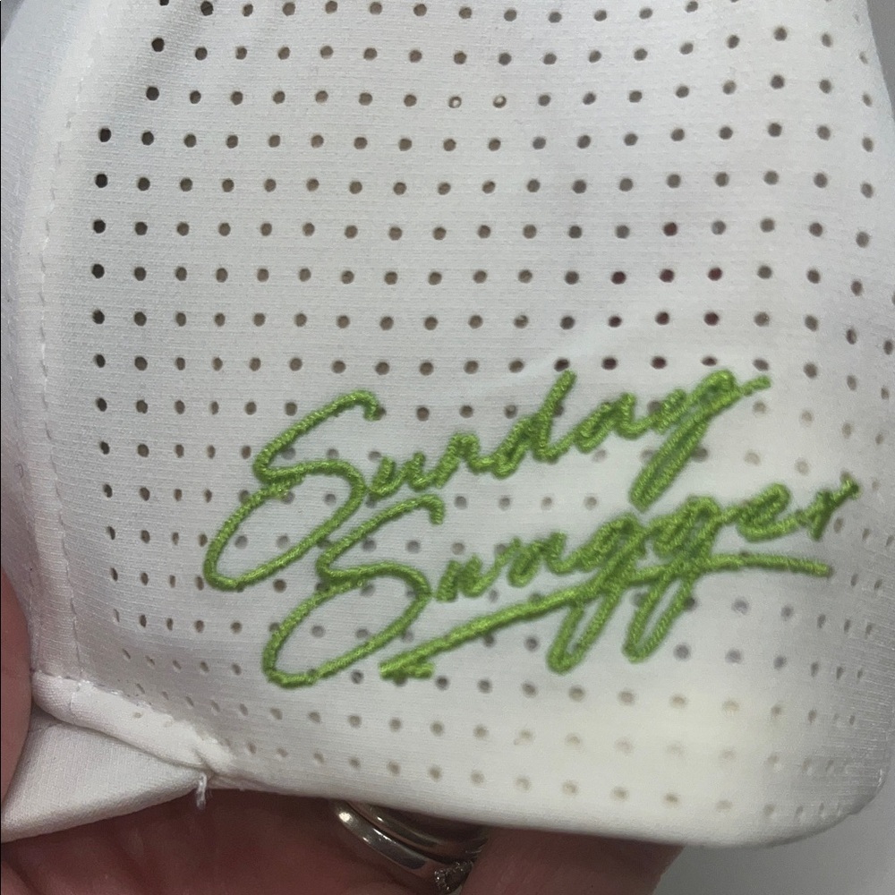 Sunday Swagger NEW Sunday Funday White & Green golf hat OS - Picture 15 of 15